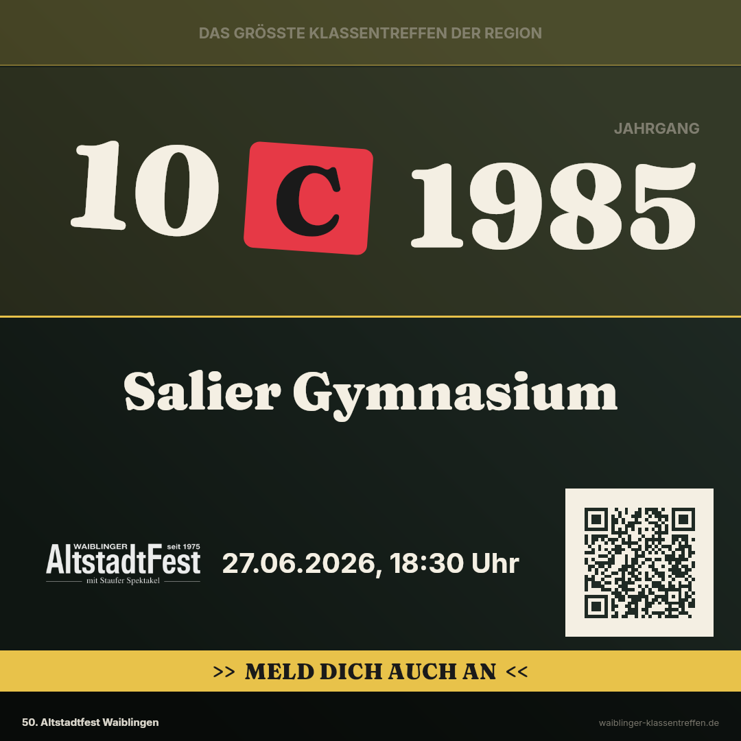 Beispiel-Vorschau eines geteilten Klassentreffens